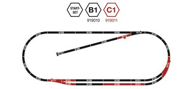 Fleischmann 919011 Gleisset C1 Spur N