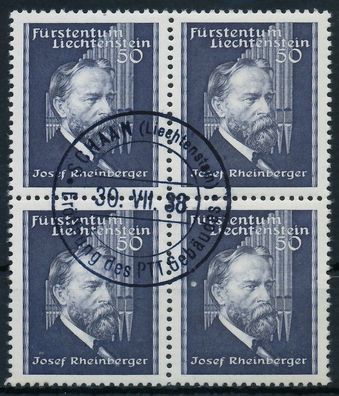 Liechtenstein 1938 Nr 170 zentrisch gestempelt Viererblock X139536