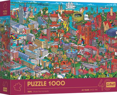 Trefl 10924 Danzig, Gdynia, Sopot 40 Jahre Jubiläum 1000 Teile Puzzle