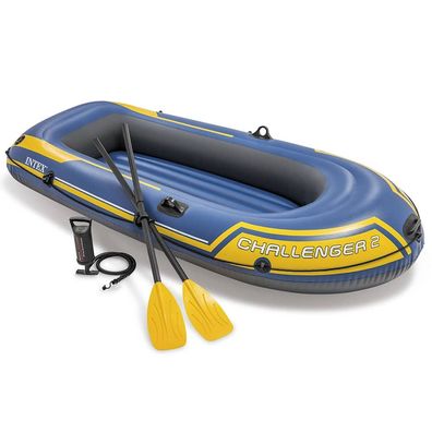 Intex Schlauchboot mit Rudern und Pumpe Challenger 2 68367NP