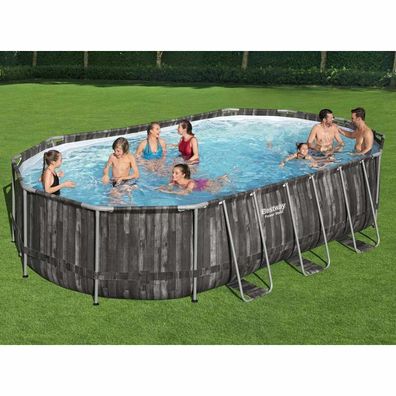 Bestway Power Steel Pool-Set Oval 488x305x107 cm