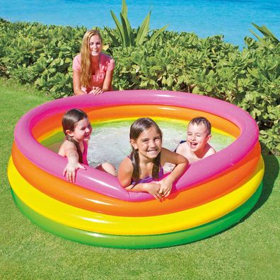 Intex Sunset Aufblasbarer Pool 4 Ringe 168x46 cm