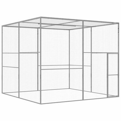 vidaXL Katzenkäfig 3x3x2,5 m Verzinkter Stahl