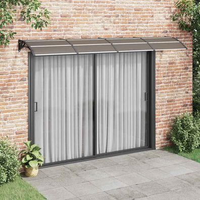 vidaXL Türvordach Schwarz 350x100 cm Polycarbonat