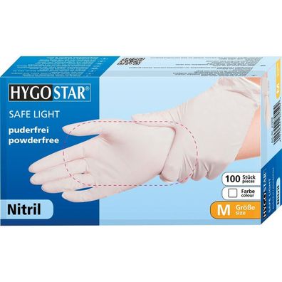 Hygostar 27009 Nitrilhandschuhe Safe Light weiß Gr. 10/XL puderfrei