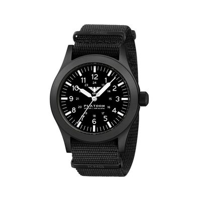 KHS - KHS. PLABSS. NB - Armbanduhr - Platoon Black Steel Solar - Herren