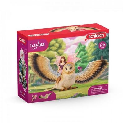 Schleich - Bayala Elf On Glitter Owl - Schleich 70789 - (Spielwaren / Figurines)