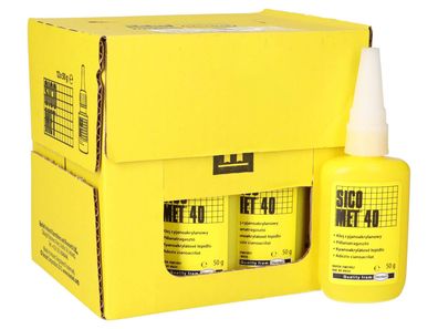 12x Klebstoff Sicomet 40 a 50 gr. pro Flasche (1 VPE / Packung)