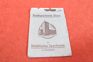 Stadtsparbank Gera Sparkassenbuch 50 iger Jahre