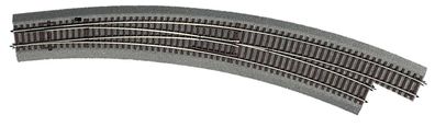 Roco Line 42569 Bogenweiche rechts BWr9/10 mit Hand­antrieb, mit Bettung Neu/OVP