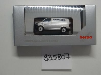 Herpa H0 1:87 Art 935807 Exclusiv Serie VW T 6 Transp. Wasel Neuware/OVP