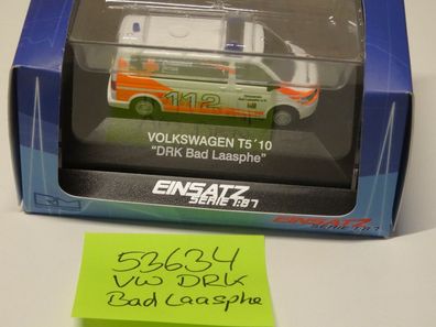 Rietze H0 1:87 Art 53634 VW T 5 DRK Laasphe Neuware/OVP