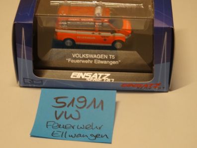 Rietze H0 1:87 Art 51911 VW T 5 Feuerwehr Ellwangen Neuware/OVP