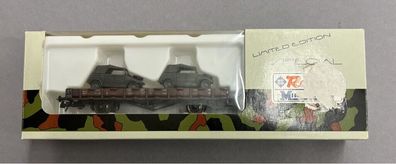 Roco Minitanks 839 Flachwagen mit 2 Kübelwagen Wehrmacht Top/OVP