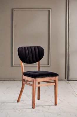 Luxus Schwarz Esszimmerstuhl Stuhl Sessel Sitzer Esszimmer Stühle Holz Modern