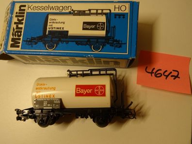 Märklin H0 Art 4647 Kesselwagen 2 achs Bayer Ustinex aus Sammlung top/OVP