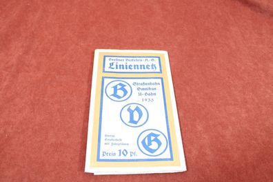 BVG Liniennetz 1935 Deutsches Reich