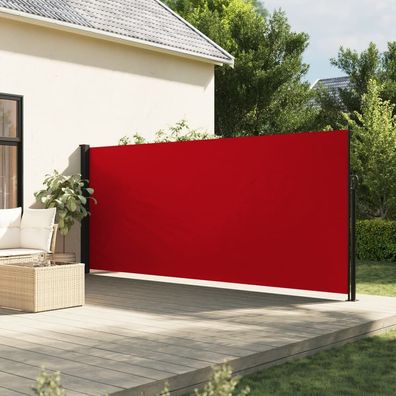 vidaXL Seitenmarkise Ausziehbar Rot 180x500 cm