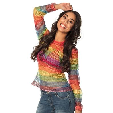 Netzshirt Regenbogen Onesize