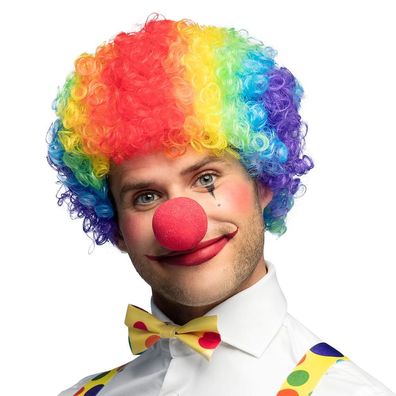 Perücke Clown Curly bunt Boland