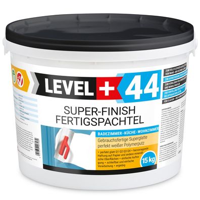 Super Finish Fertig Spachtelmasse 15kg Fugenspachtel Glätten Bad Küche RM44