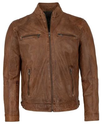 MADDOX - Herren Lederjacke Lammnappa d´cognac