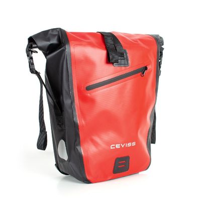 Fahrradtasche rot/schwarz Packtasche 25 L Gepäckträgertasche Wasserdicht Schnellve