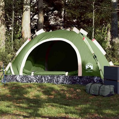 vidaXL Campingzelt 2 Personen Grün Quick Release