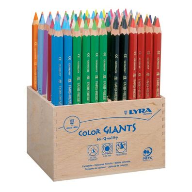 Lyra Farb Riesen® Color Giants Farbstifte 96 Stifte in 30 Farben sort. im Holzaufs