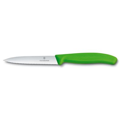 Swiss Classic, Gemüsemesser, 10cm, Wellen, grün