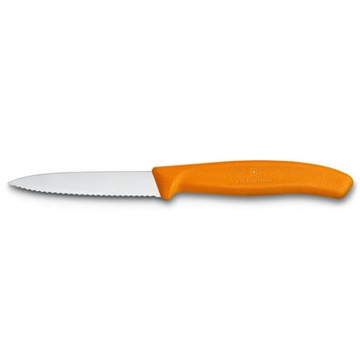 Swiss Classic, Gemüsemesser, 8cm, Wellen, orange