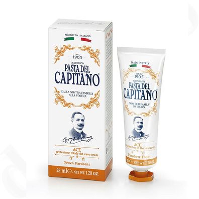 Pasta del Capitano Premium Edition 1905 Rezept ACE Zahnpasta Reisegröße 25 ml