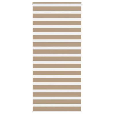 vidaXL Zebrarollo Sandbraun 110x200 cm Stoffbreite 105,9 cm Polyester