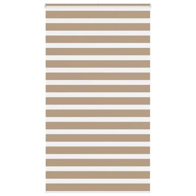vidaXL Zebrarollo Sandbraun 135x230 cm Stoffbreite 130,9 cm Polyester