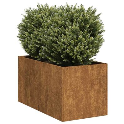 vidaXL Pflanzkübel Rostig 40x80x40 cm Wetterfester Stahl