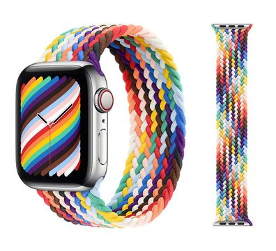 Original Apple Braided Solo Loop Armband 38/40/41mm Größe 5 Pride Edition 2021