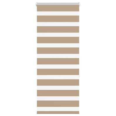 vidaXL Zebrarollo Sandbraun 65x150 cm Stoffbreite 60,9 cm Polyester