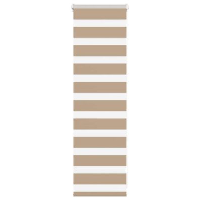 vidaXL Zebrarollo Sandbraun 40x100 cm Stoffbreite 35,9 cm Polyester