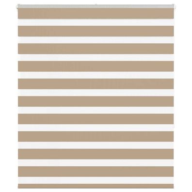 vidaXL Zebrarollo Sandbraun 135x150 cm Stoffbreite 130,9 cm Polyester