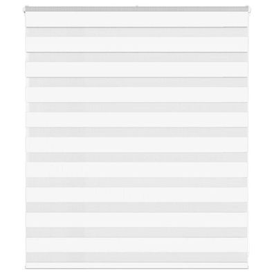 vidaXL Zebrarollo Weiß 125x100 cm Stoffbreite 120,9 cm Polyester