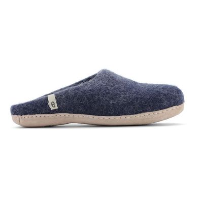 egos Filz Pantoffel Hausschuh slip on simple aus Schafwolle Blue