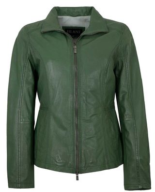 Jilani - Damen Lederjacke Lammnappa salbei grün