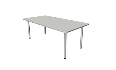 Kerkmann Schreibtisch Prime 200x100x75 cm 4 Bein-Gestell alusilber