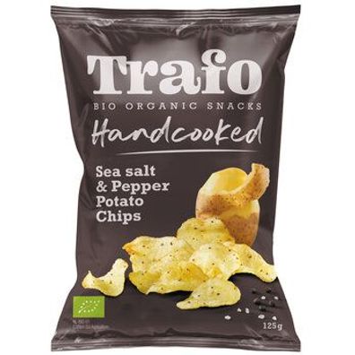 Trafo 3x Handcooked Chips Seasalt & Black Pepper 125g