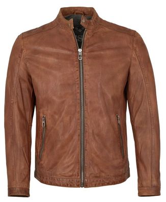 Milestone - Herren Lederjacke Lammnappa kupfer