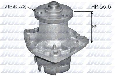 Dolz Wasserpumpe S348 für Fiat Innocenti Lancia PA559 5890406 5882691 4336009