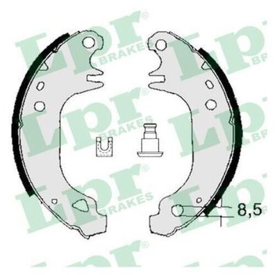 LPR Bremsbackensatz 03110 für Peugeot 205 309 Renault 11 5 9 Super 5 GS8133
