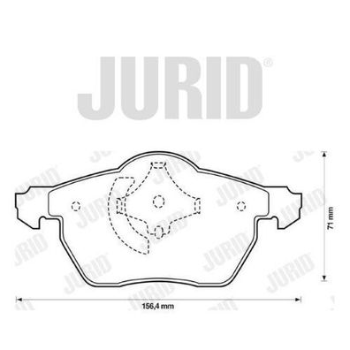 Jurid Bremsbelagsatz 573052J für Volvo C70 S70 V70 XC70 0986461752 GDB1159