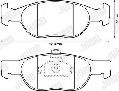 Jurid Bremsbelagsatz 571972J für Fiat Punto Lancia Y 0986TB2731 LP1734 05P688
