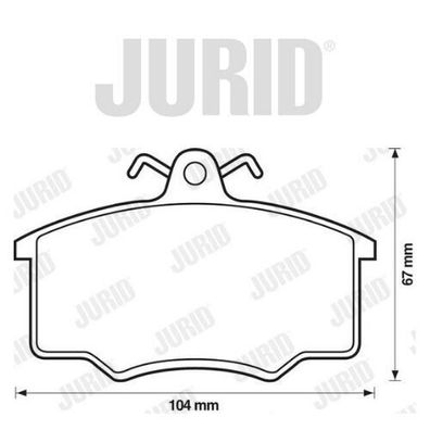 Jurid Bremsbelagsatz 571375D für Audi 80 1.6 1.8 Coupe B2 1.6 2.1 2.2 05P188